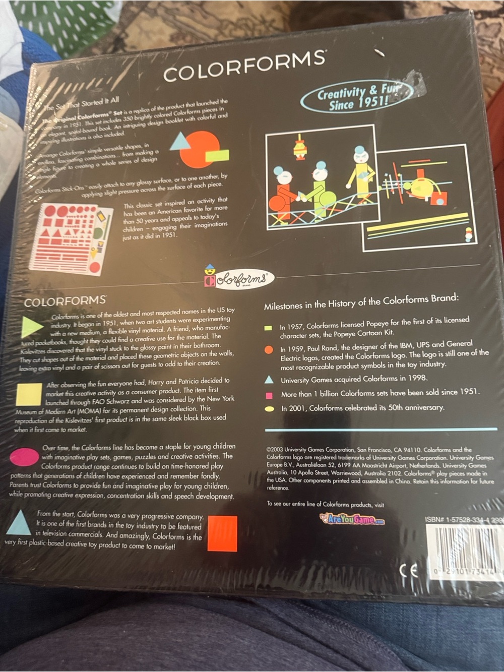Colorforms Magnetic Shape Activity Set - Black with Multicolor Shapes - Picture 2 of 2